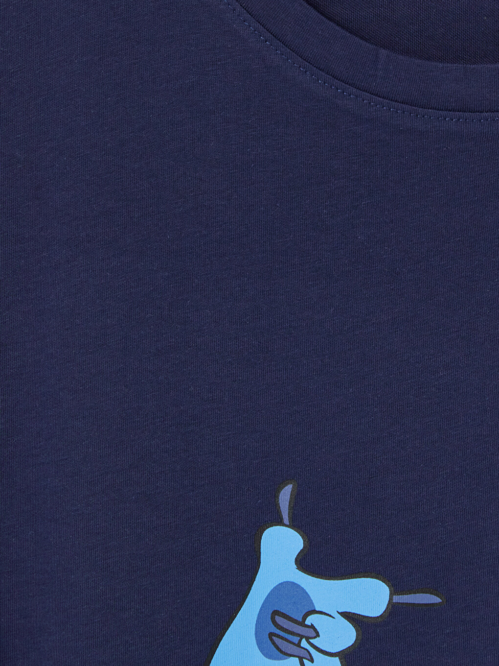 Lacivert Stitch Baskılı Kadın Pijama Üst-2