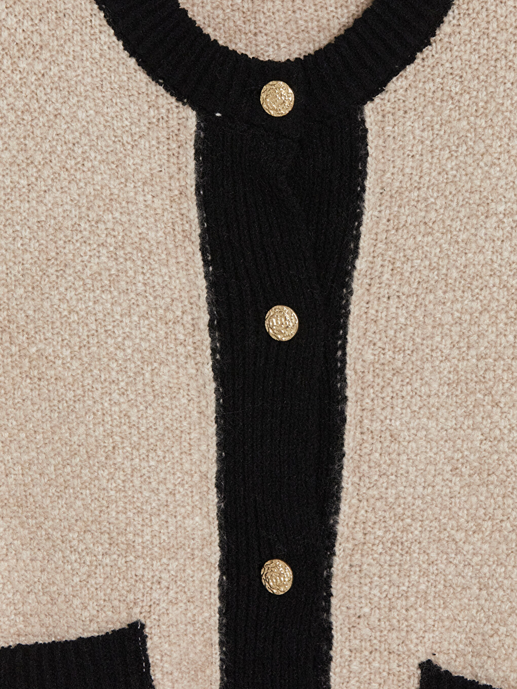 Crew Neck Striped Women's Knitwear Cardigan-2