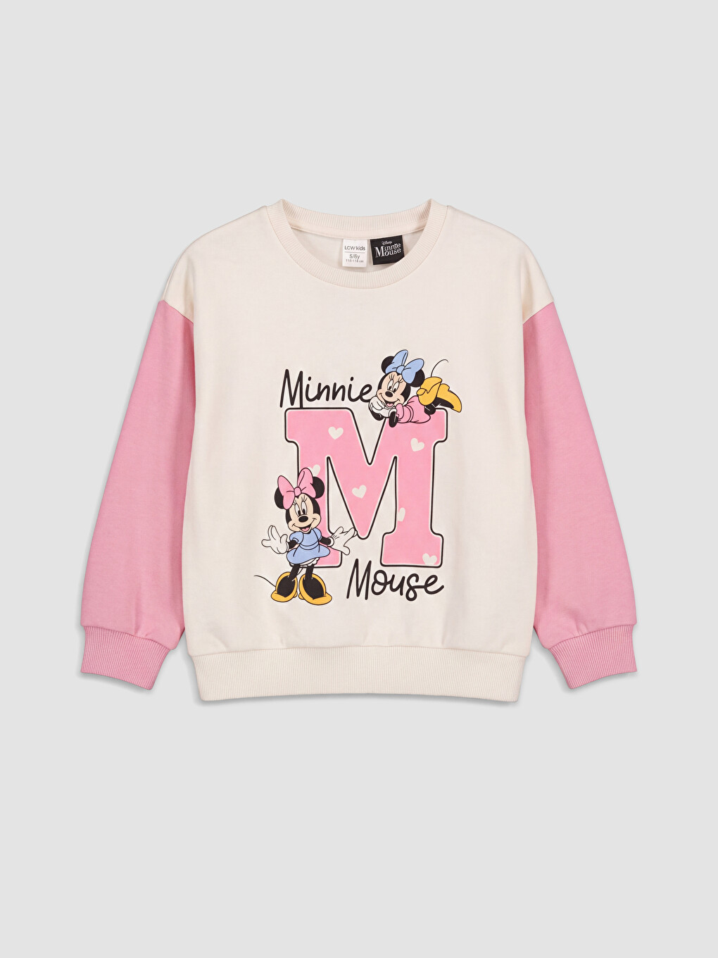 Ekru Minnie Mouse Baskılı Kız Çocuk Kalın Takım-1