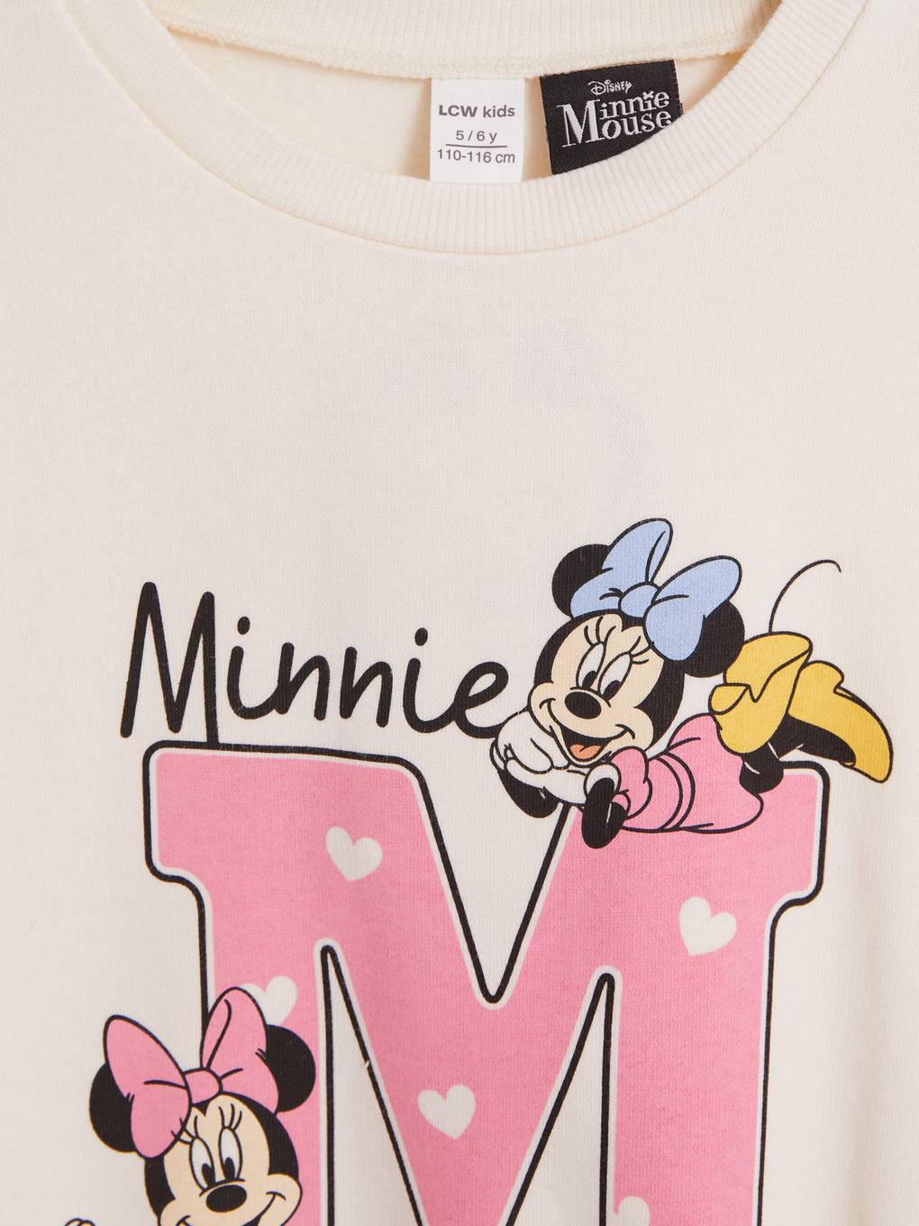Ekru Minnie Mouse Baskılı Kız Çocuk Kalın Takım-3