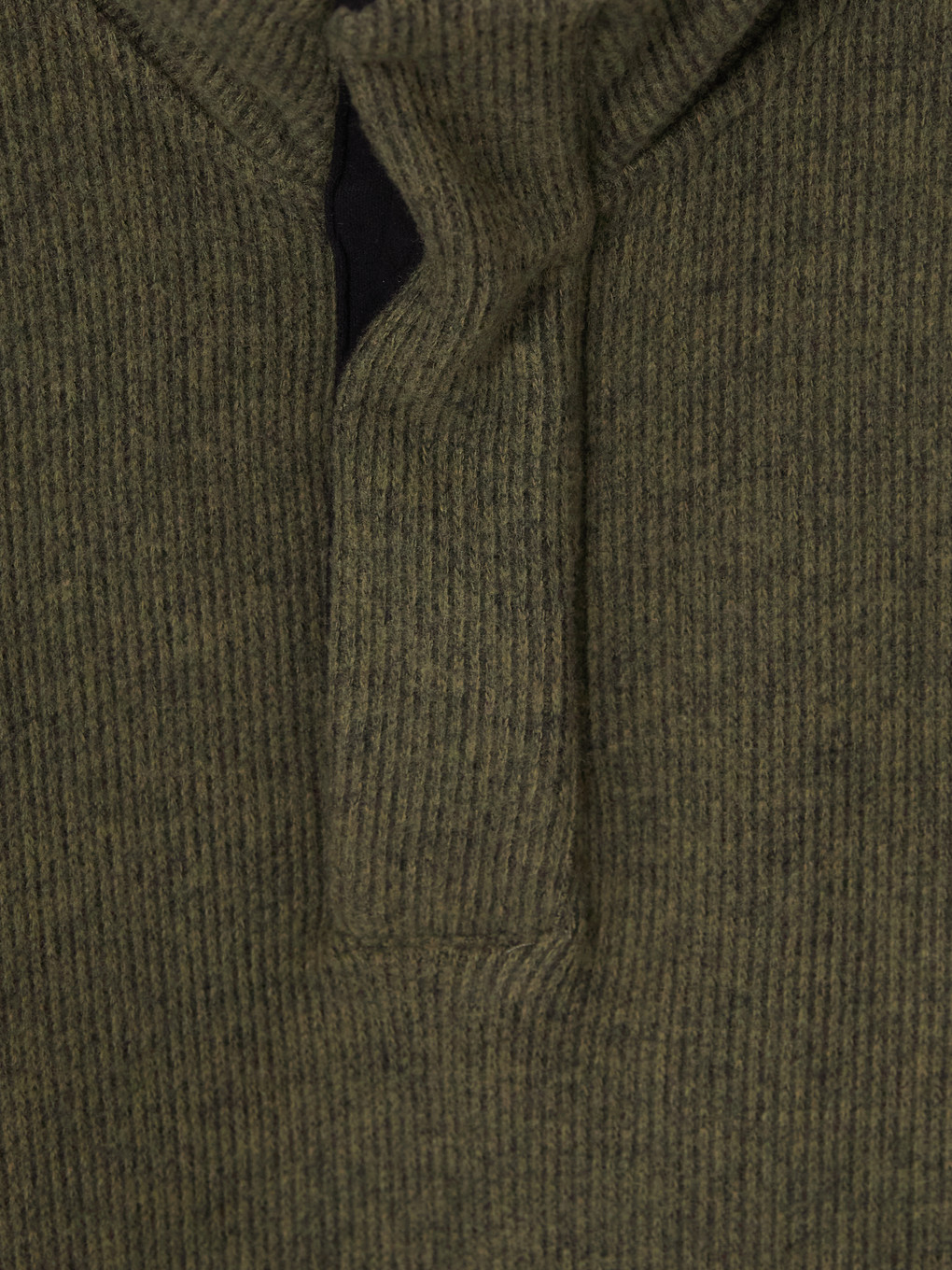 Haki Dik Yaka Erkek Sweatshirt-2