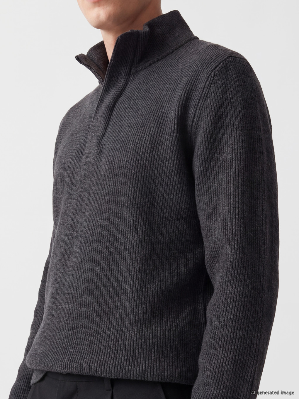 Mock Neck Men's Sweatshirt-2