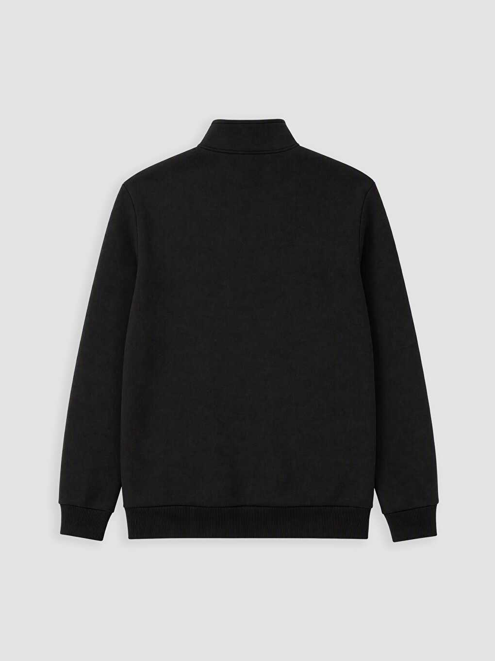 Siyah Dik Yaka Erkek Kalın Sweatshirt-6