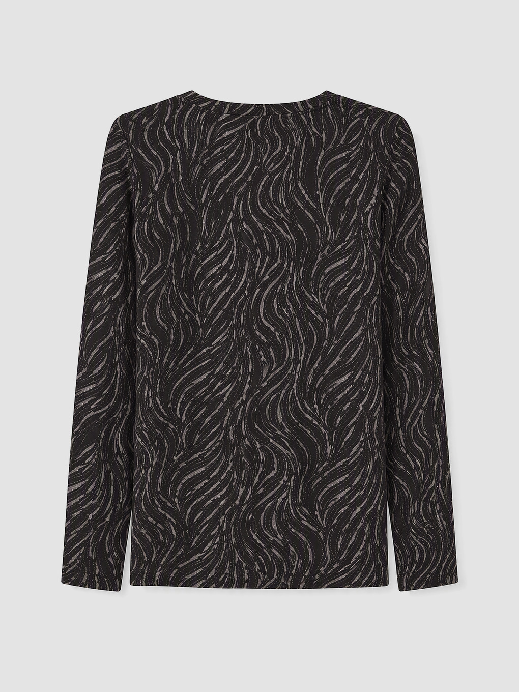 Crew Neck Printed Blouse-2