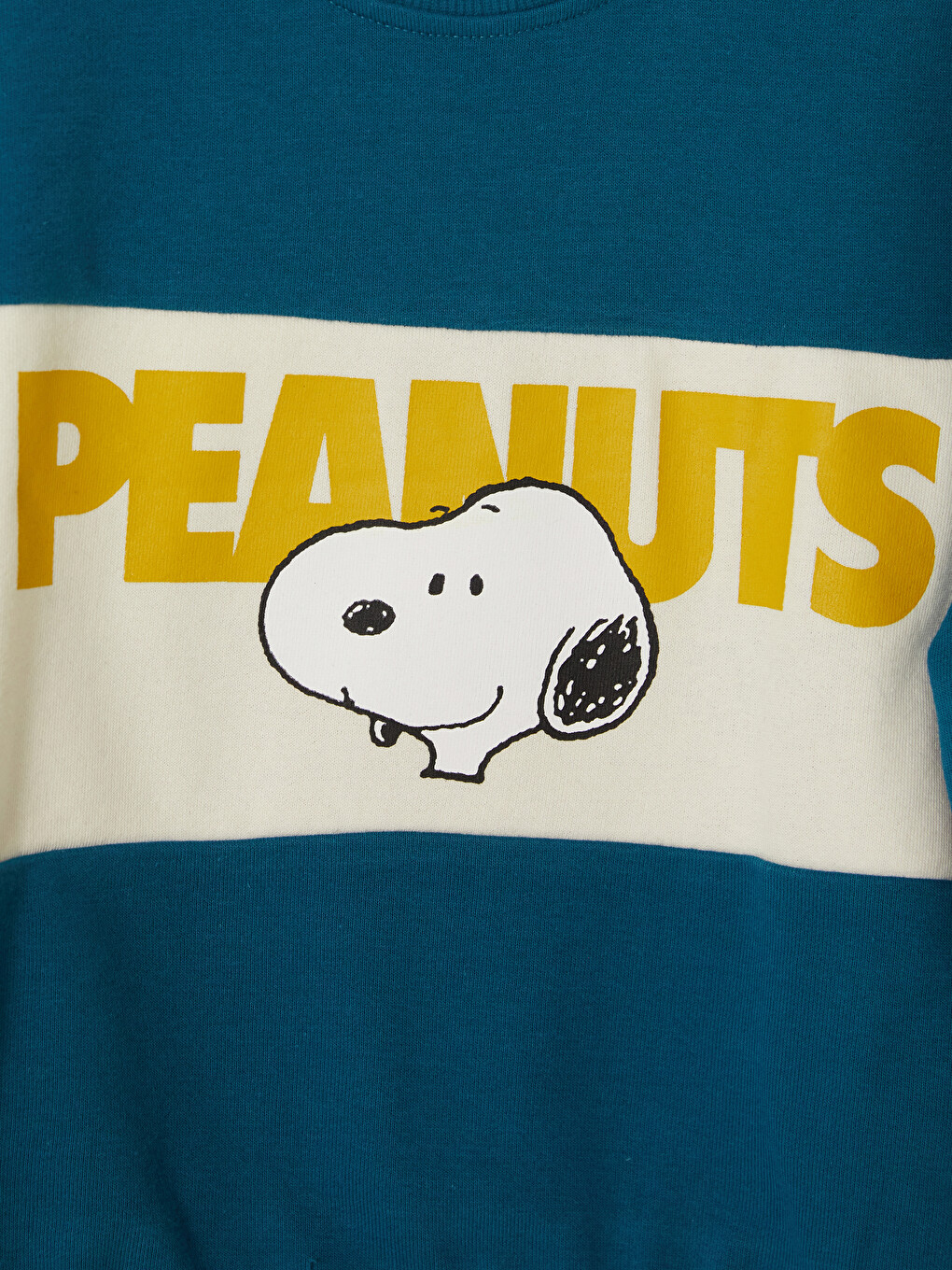 Petrol Snoopy Baskılı Erkek Çocuk Sweatshirt-1