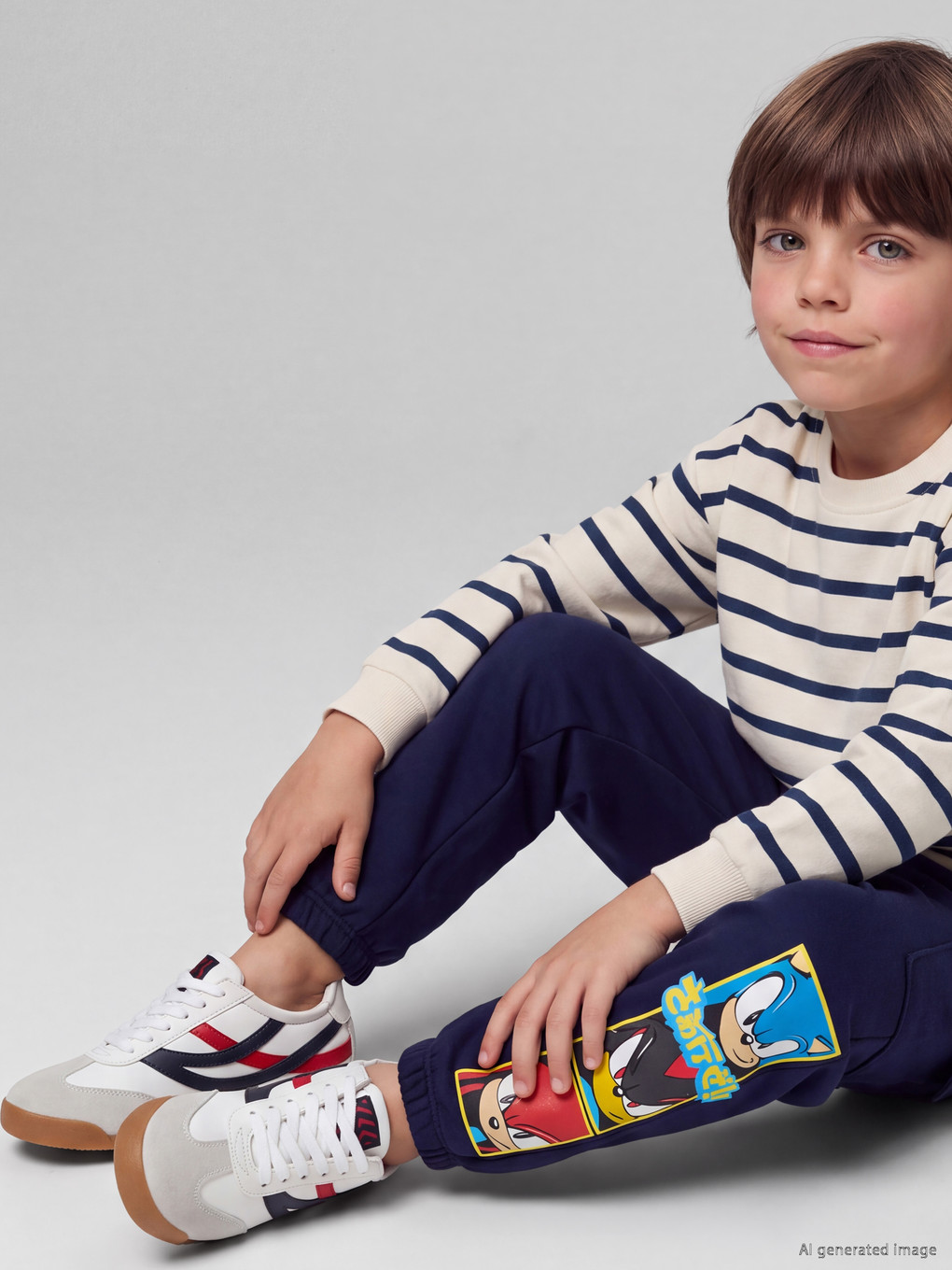 Dječje Trenirke Jogger S Tiskanim Motivom Sonic-1