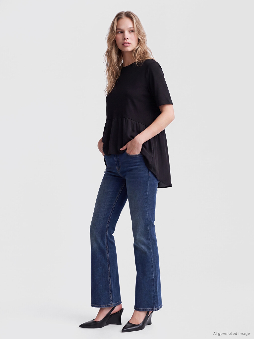 Crew Neck Modal Blended Blouse-1