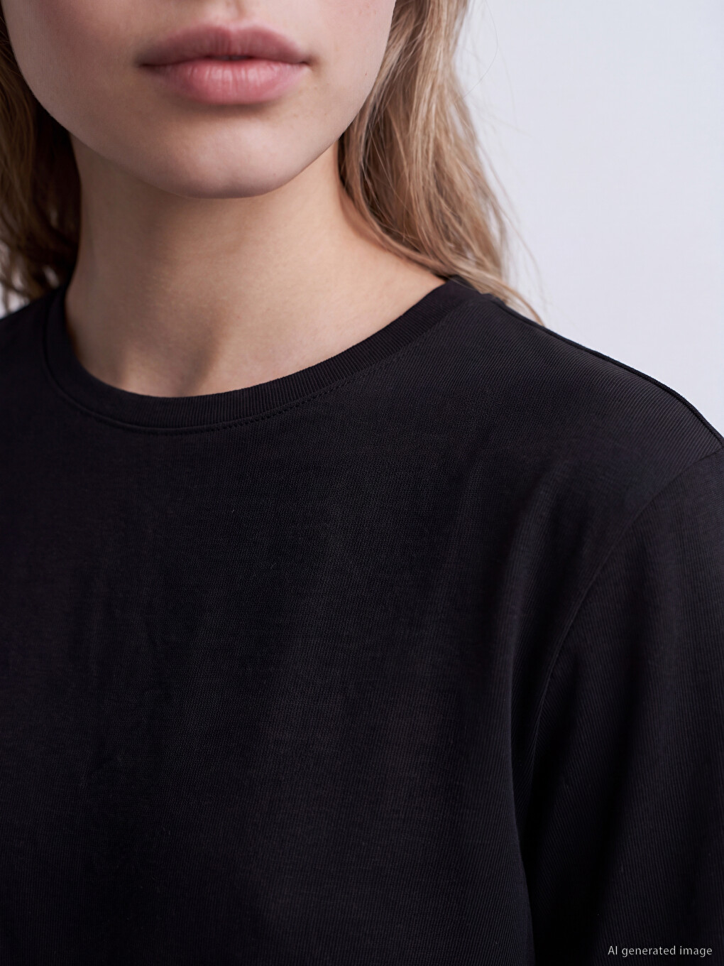 Crew Neck Modal Blended Blouse-2