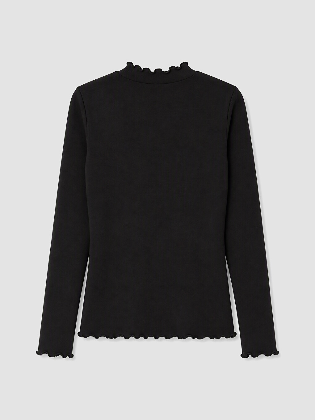 Frilled Mock Neck Women's Body-2
