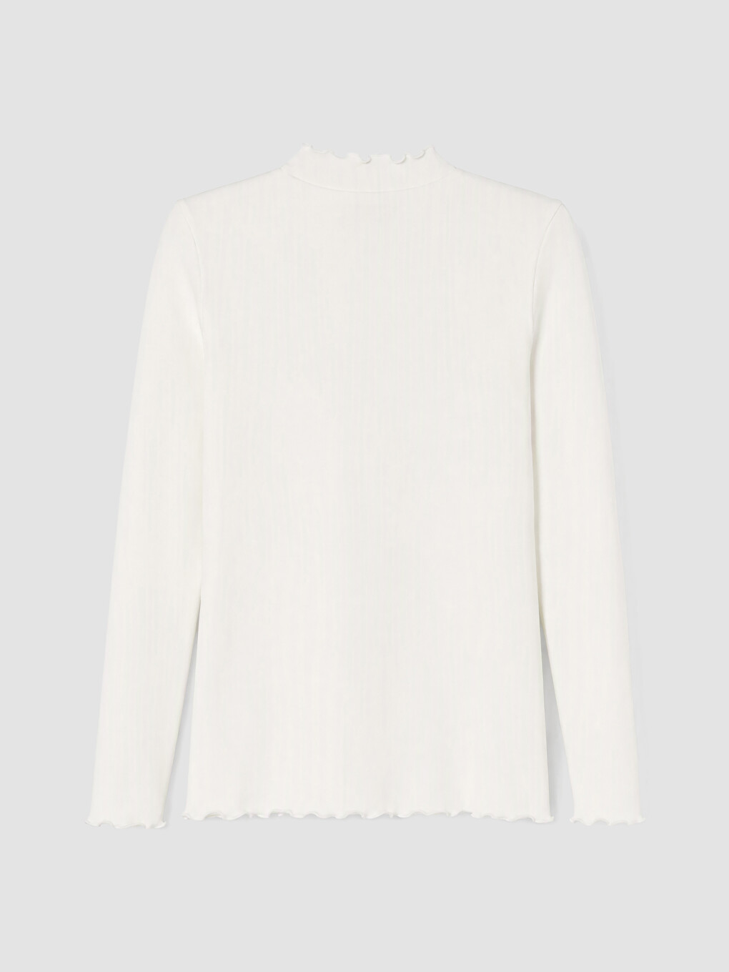 Frilled Mock Neck Women's Body-2
