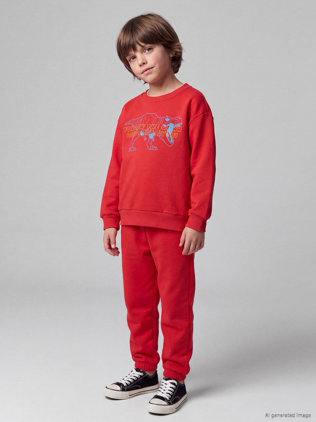  Printed Boys' Thick Tracksuit