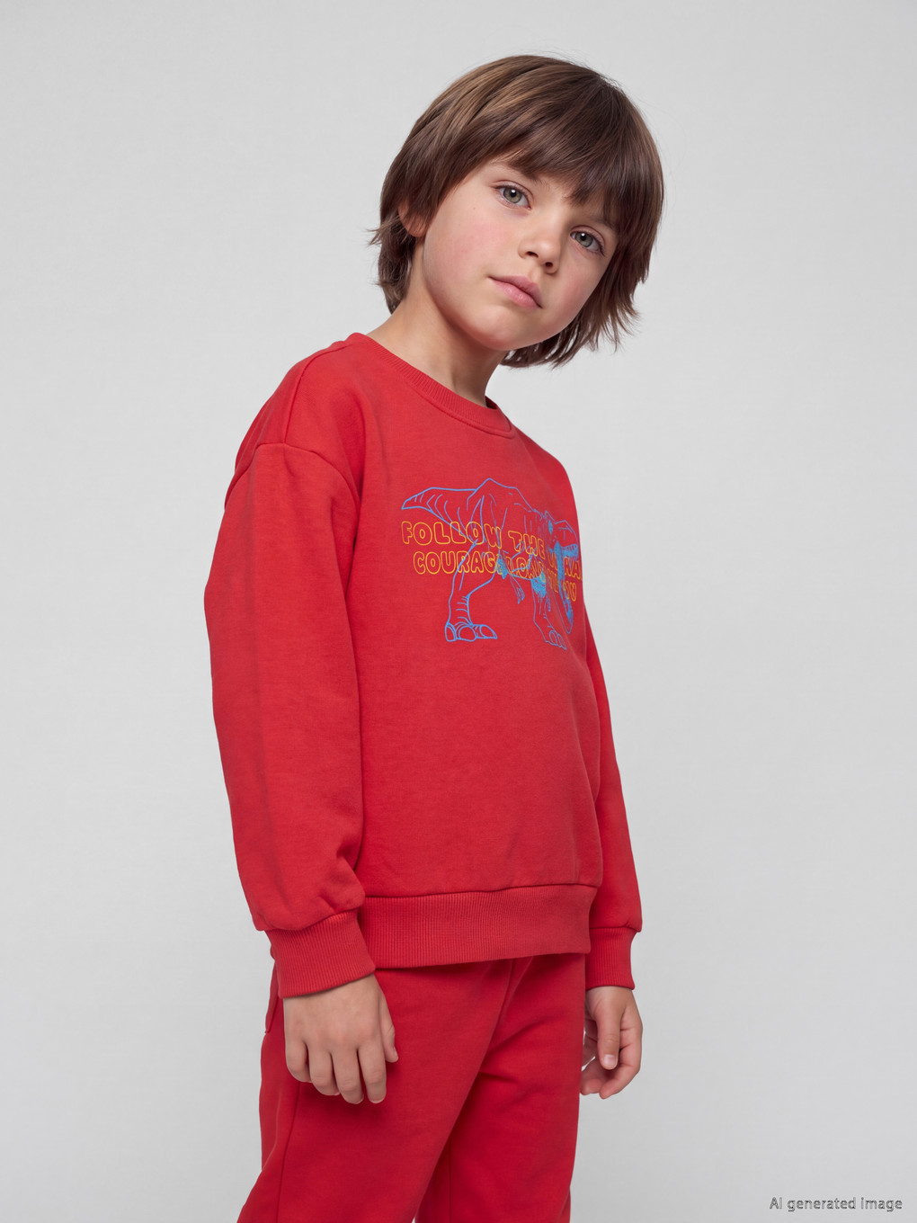 Printed Boys' Thick Tracksuit-1
