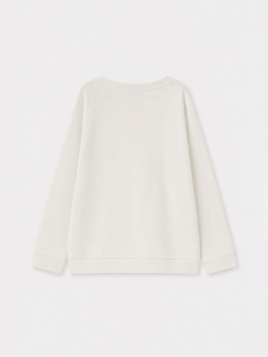 Beyaz Baskılı Kız Çocuk Kalın Sweatshirt-4