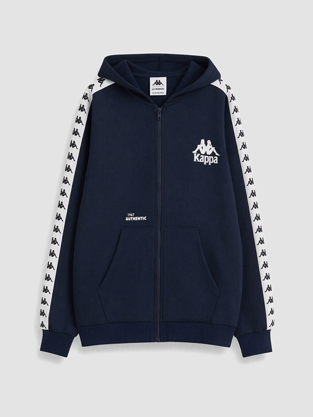 Lacivert Kapüşonlu Erkek Çocuk Fermuarlı Sweatshirt