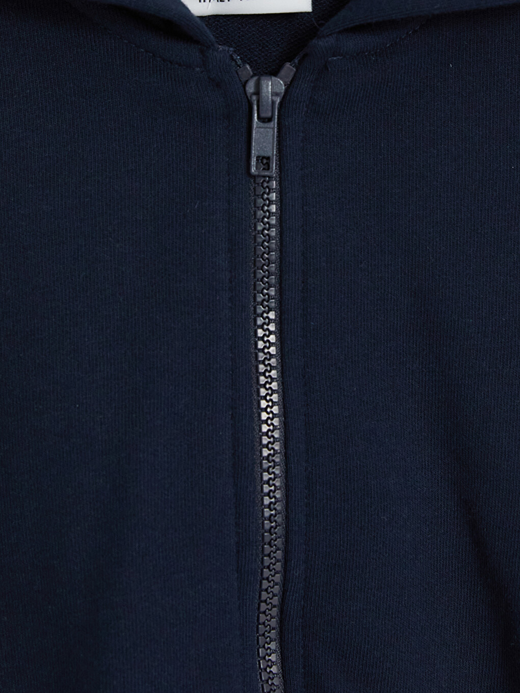 Lacivert Kapüşonlu Erkek Çocuk Fermuarlı Sweatshirt-1