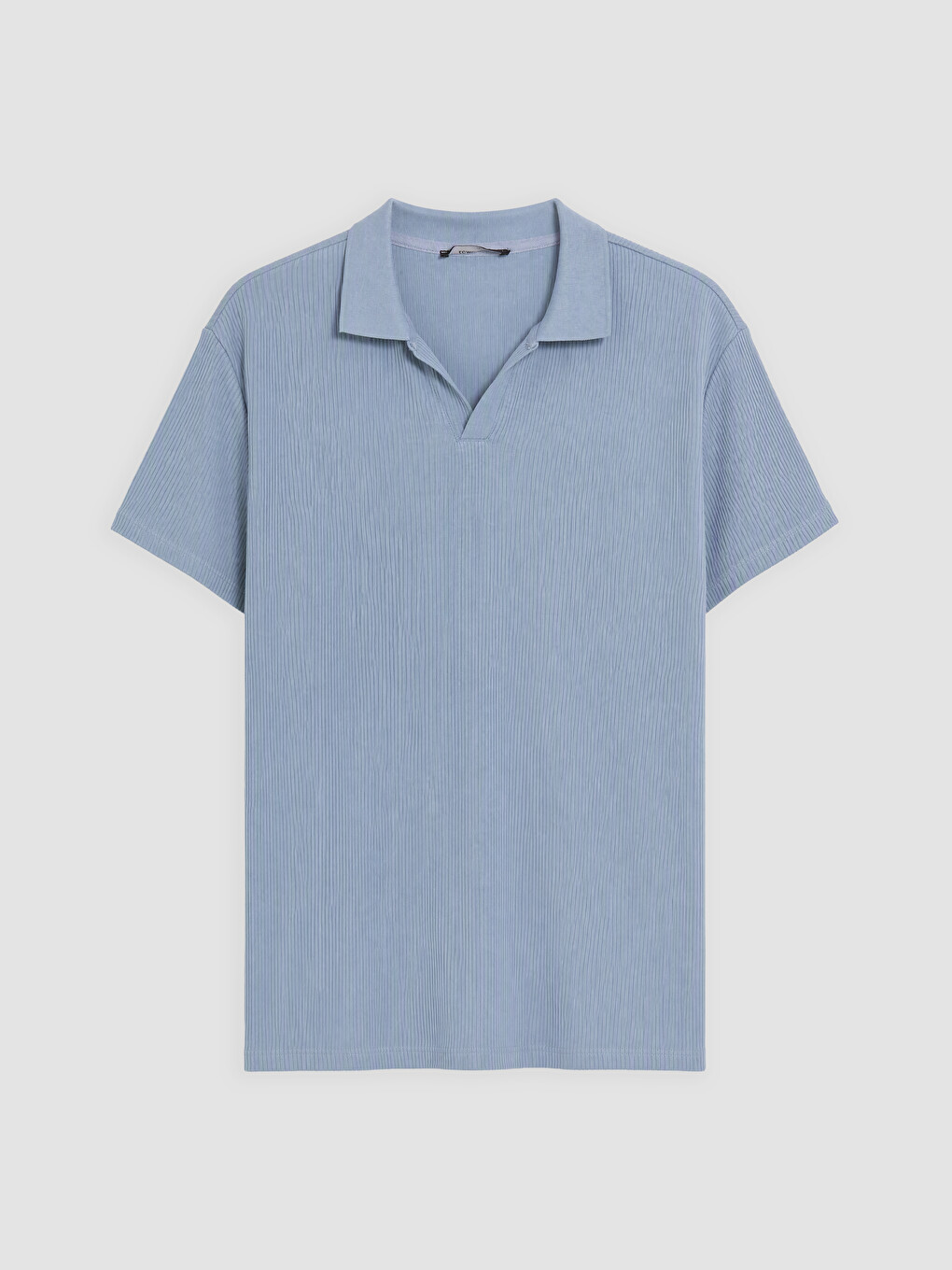 Standard Fit Polo Collar Ribbed Men's T-shirt