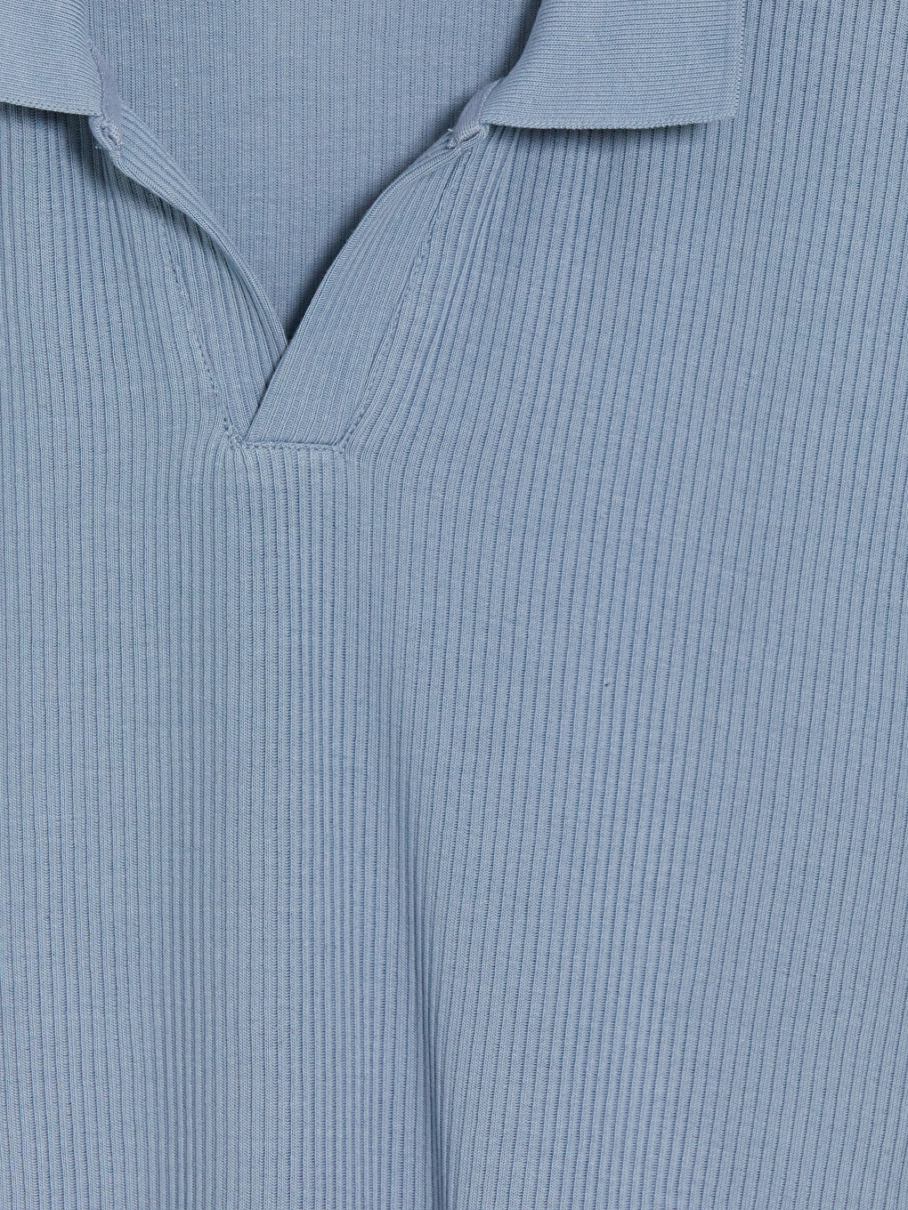 Standard Fit Polo Collar Ribbed Men's T-shirt-2