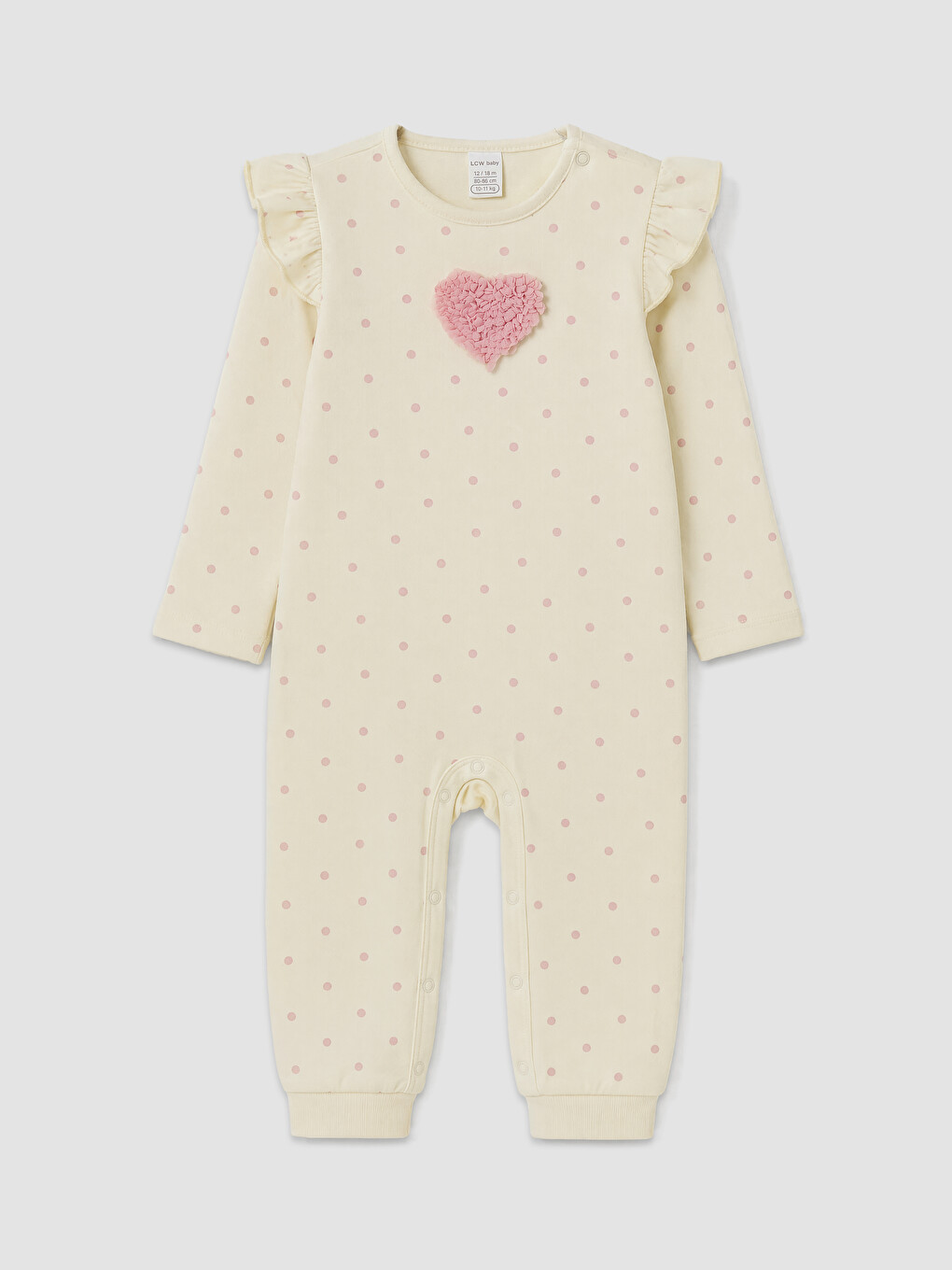 Ruffled Embroidered Baby Girls' Jumpsuit