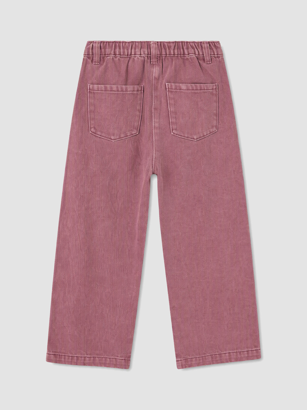 Wideleg Nakışlı Kız Çocuk Jean Pantolon-2