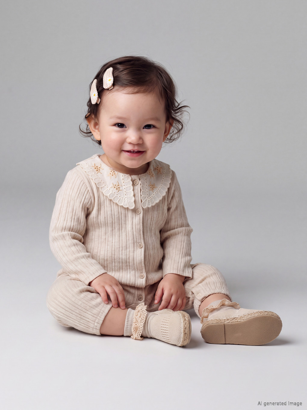  Peter Pan Collar Baby Girls' Jumpsuit