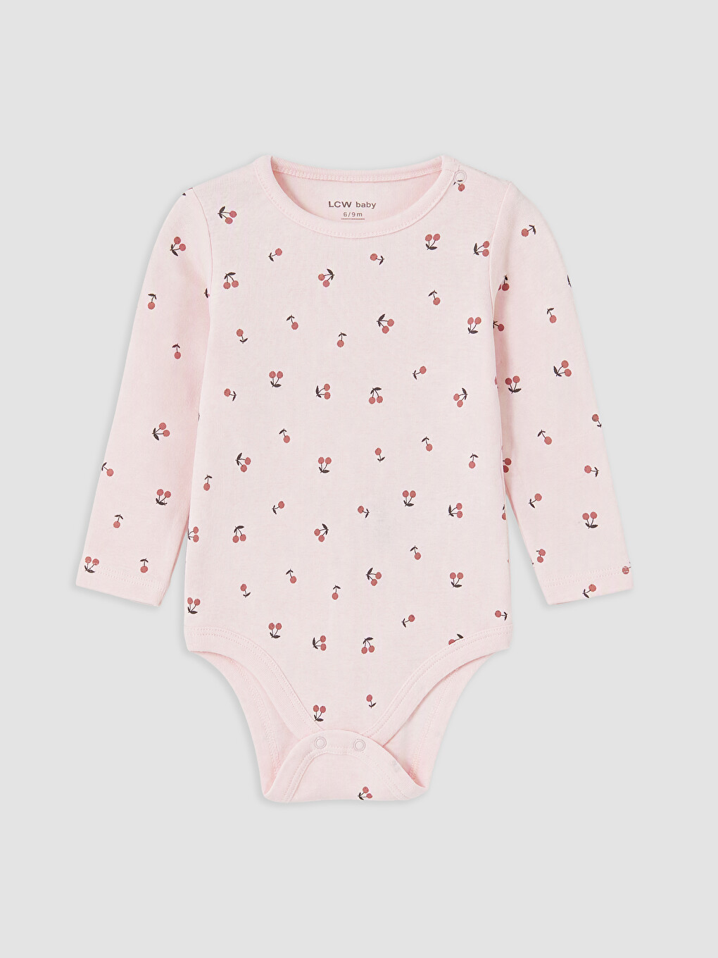 Crew Neck Baby Girls' Snap Bodysuit-1
