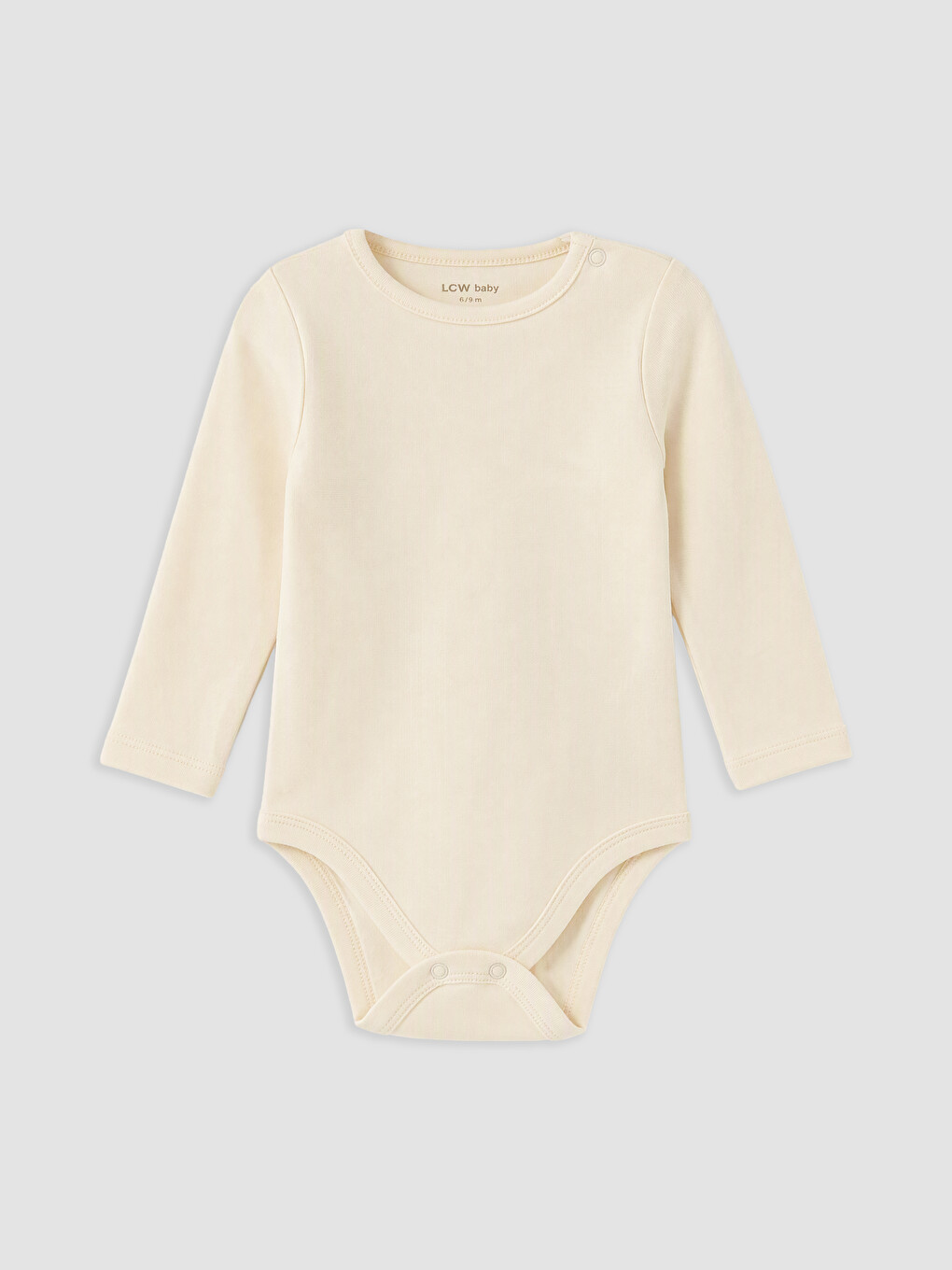 Crew Neck Baby Girls' Snap Bodysuit-2