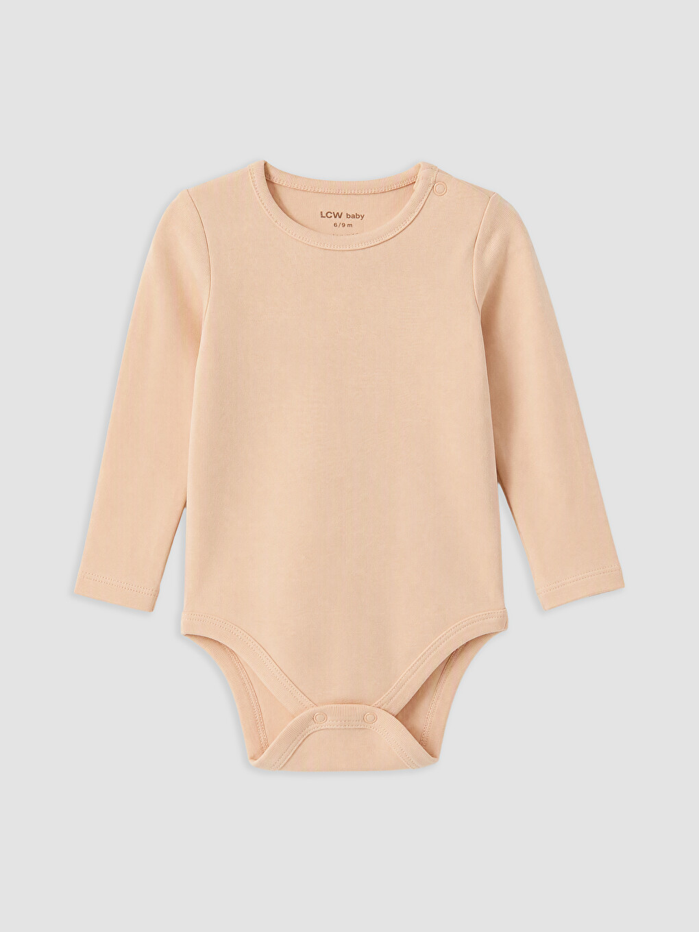 Crew Neck Baby Girls' Snap Bodysuit-3