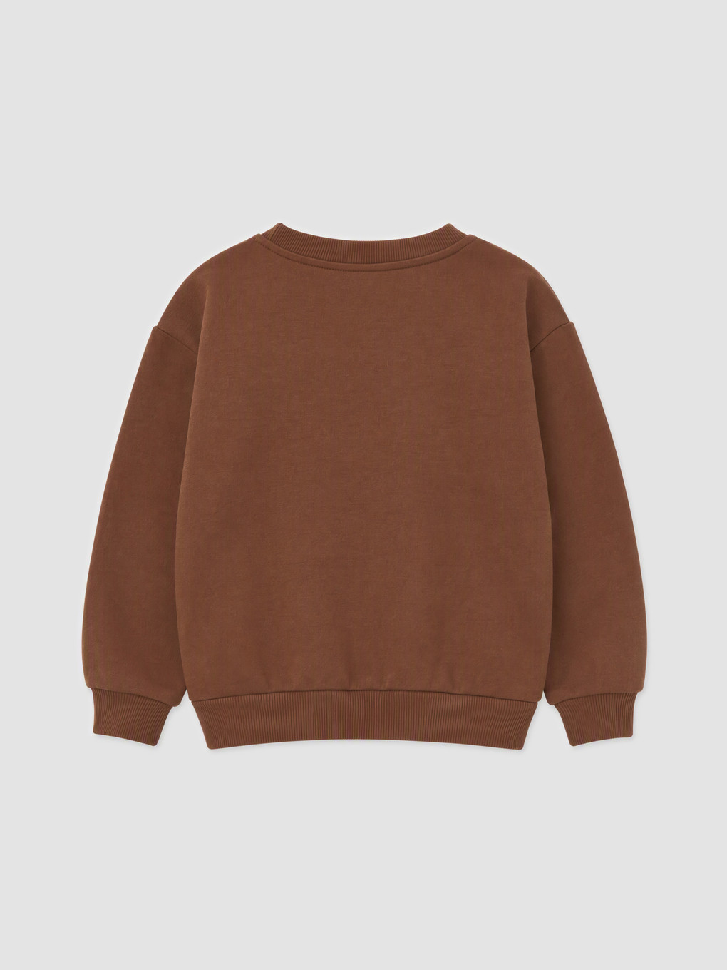 Kahverengi Bisiklet Yaka Baskılı Erkek Sweatshirt-1
