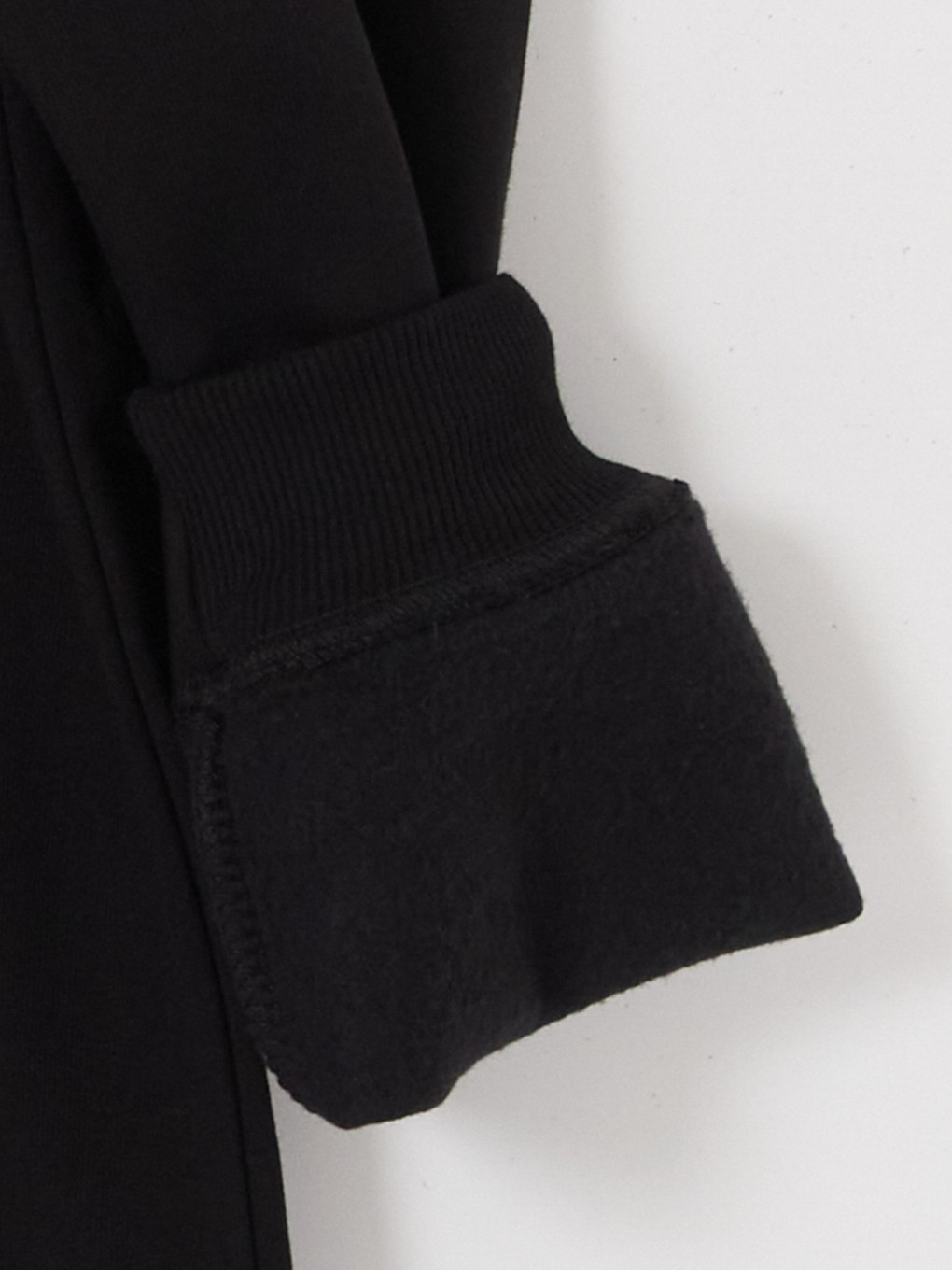 Siyah Taşlı Kadın Kalın Sweatshirt-3