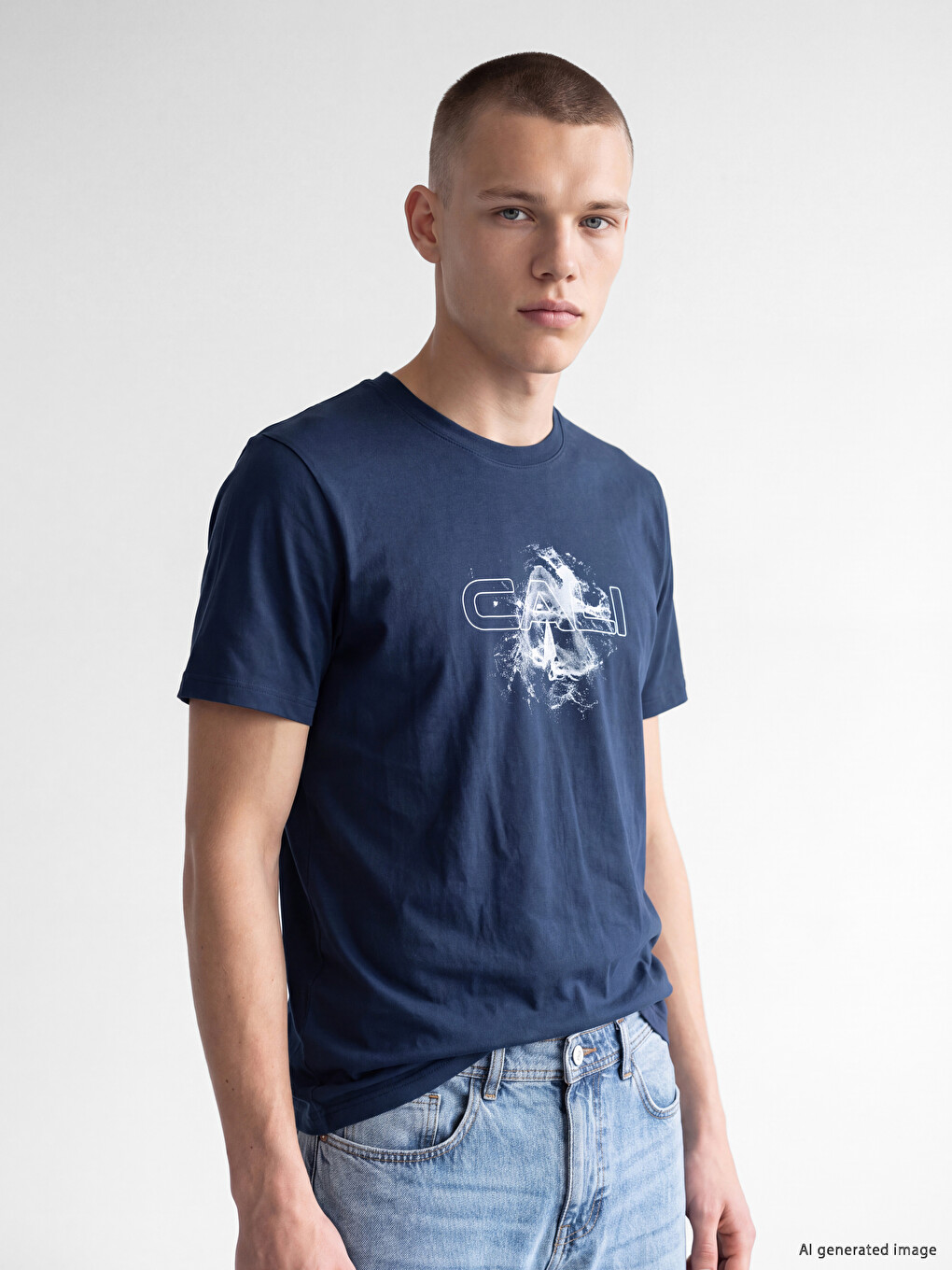 Crew Neck Printed Men's T-shirt