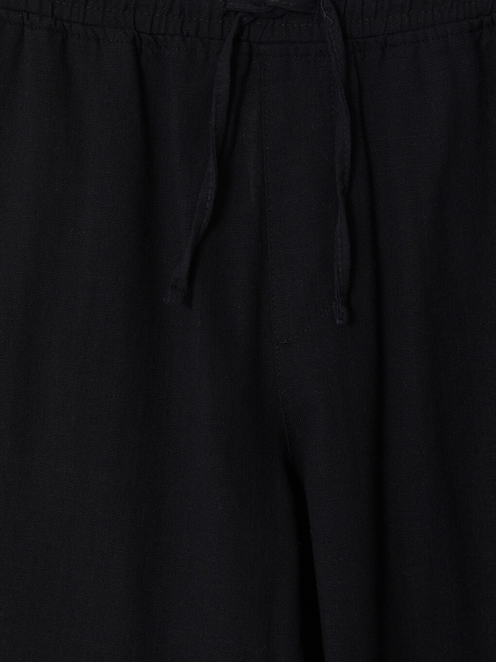 Siyah Relax Fit Erkek Poplin Pantolon-1