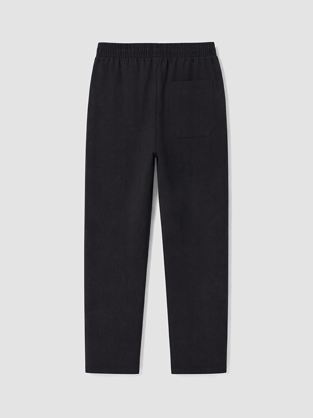Siyah Relax Fit Erkek Poplin Pantolon-2