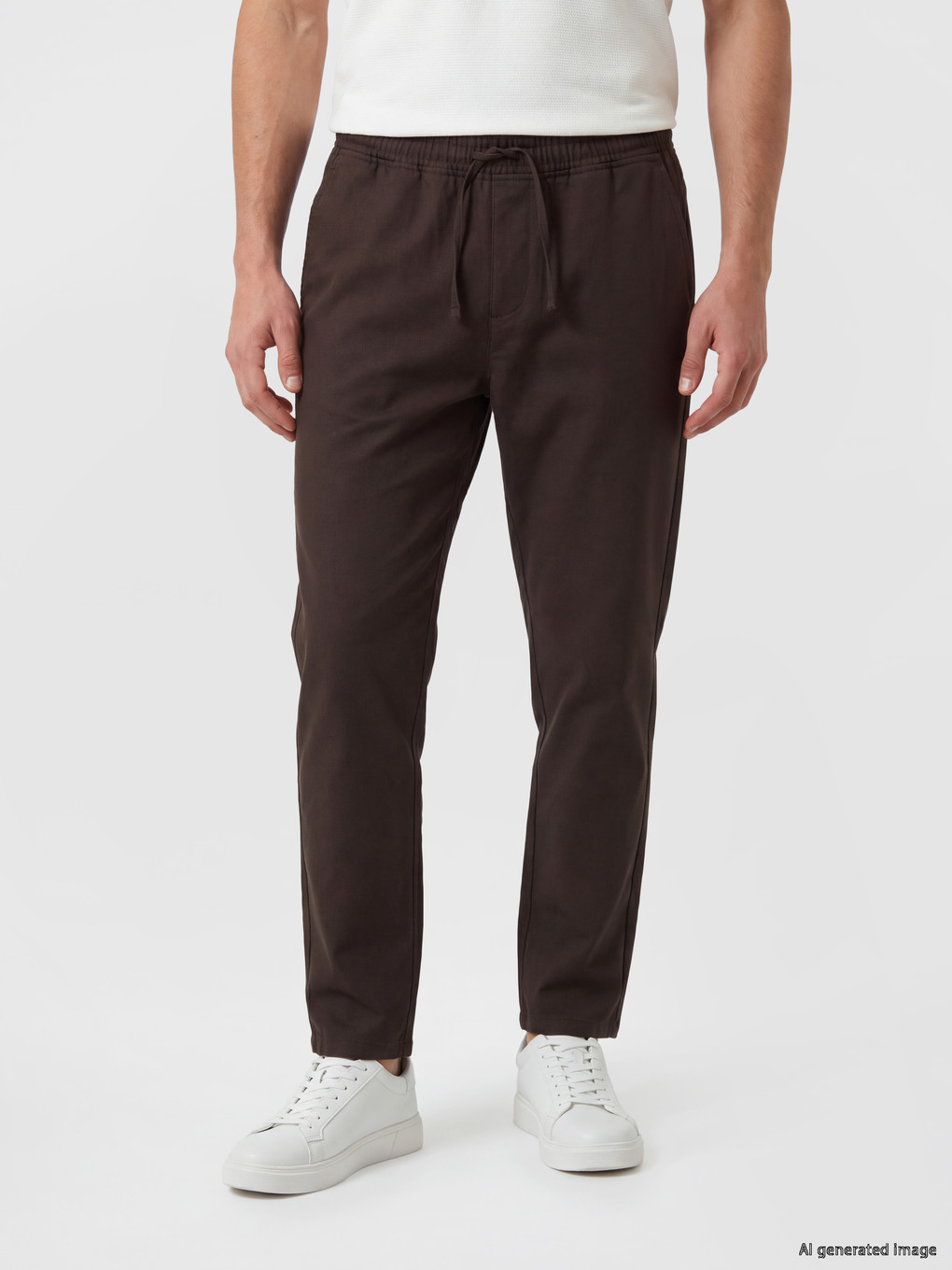 Bej Relax Fit Gabardin Erkek Pantolon-1