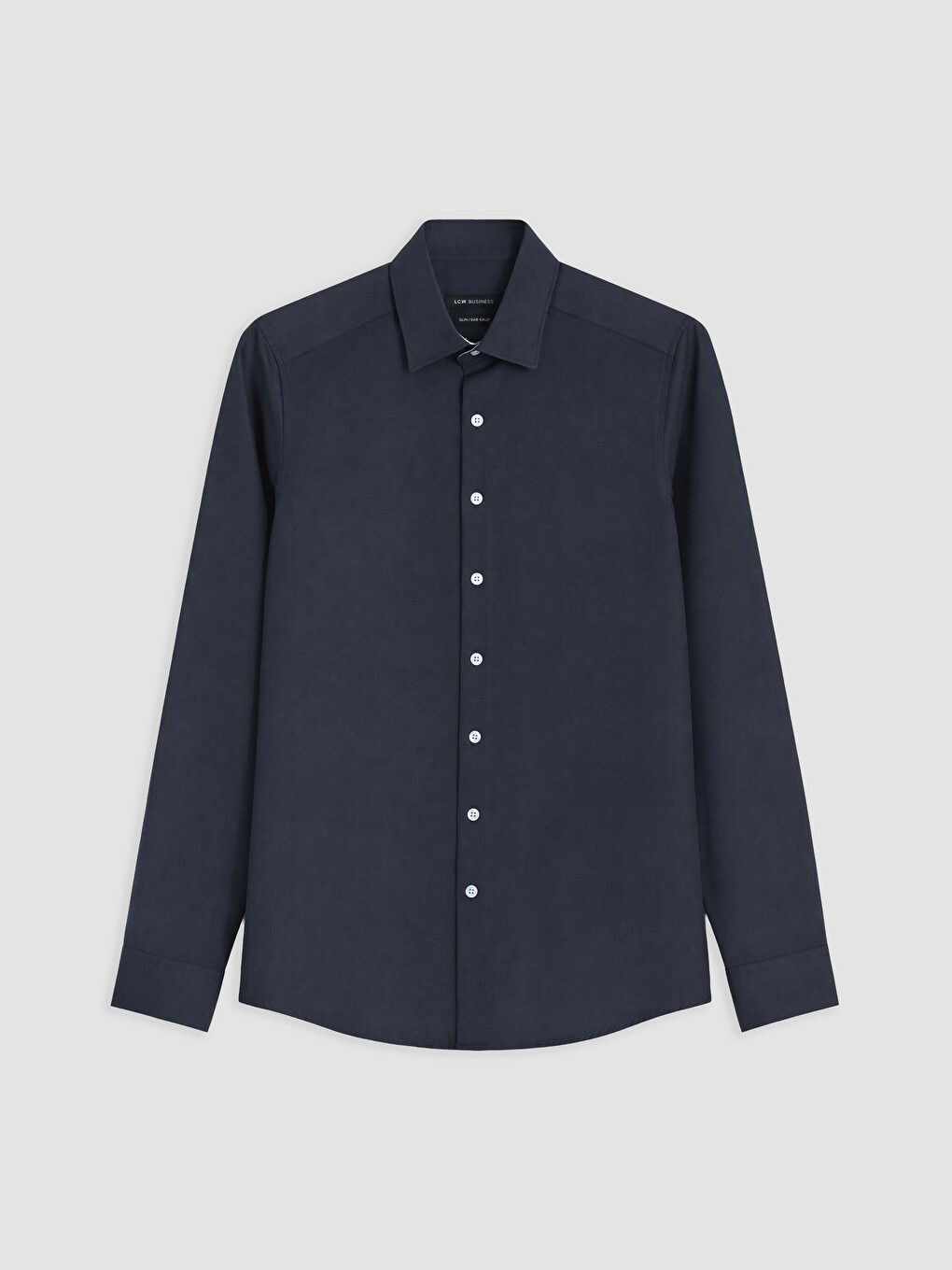 Lacivert Slim Fit Erkek Basic Gömlek