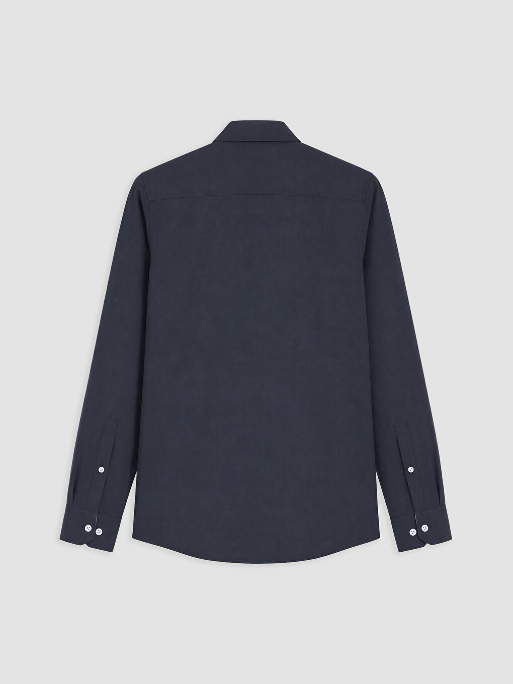 Lacivert Slim Fit Erkek Basic Gömlek-1