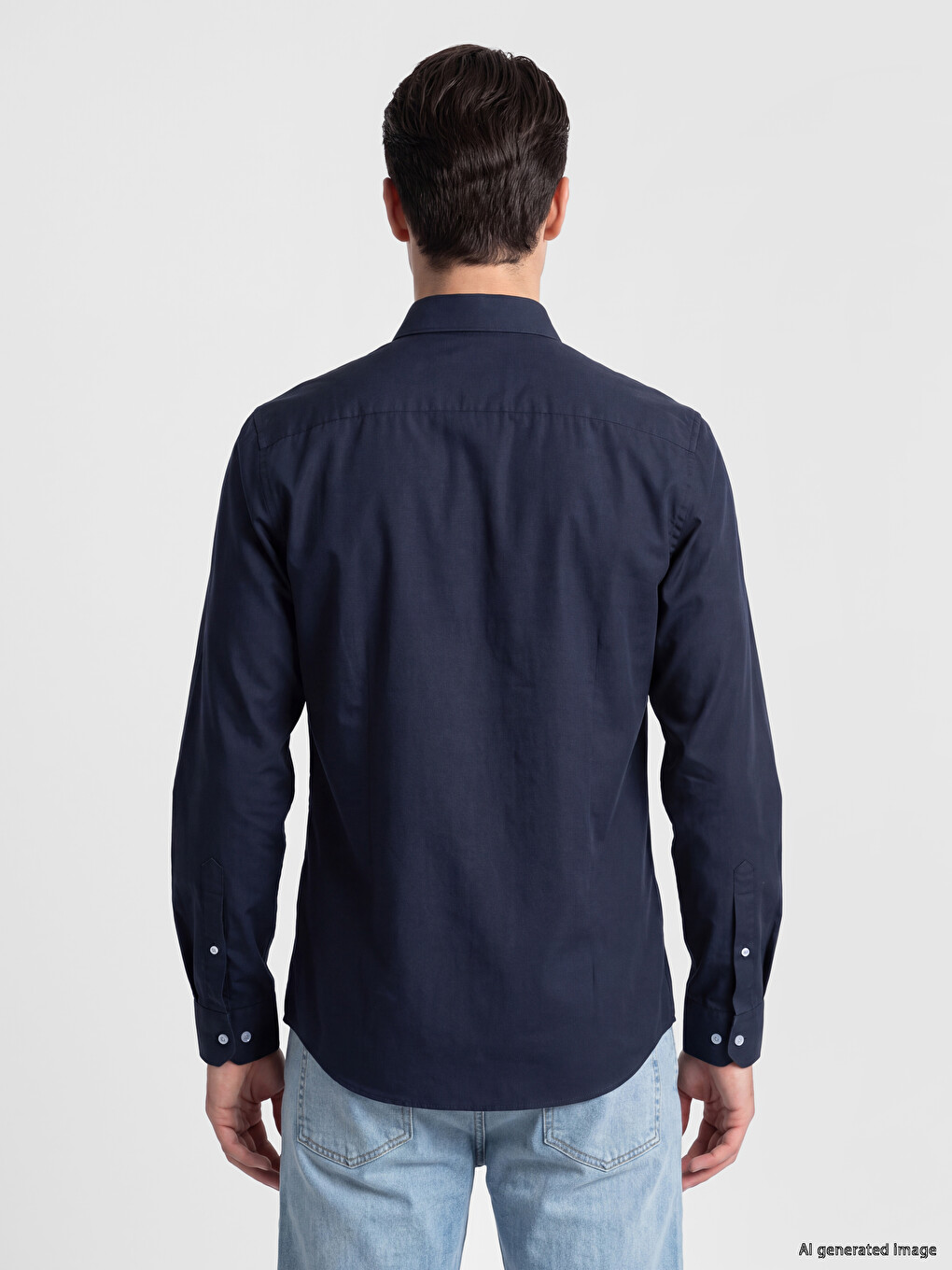 Slim Fit Muška Basic Košulja-3