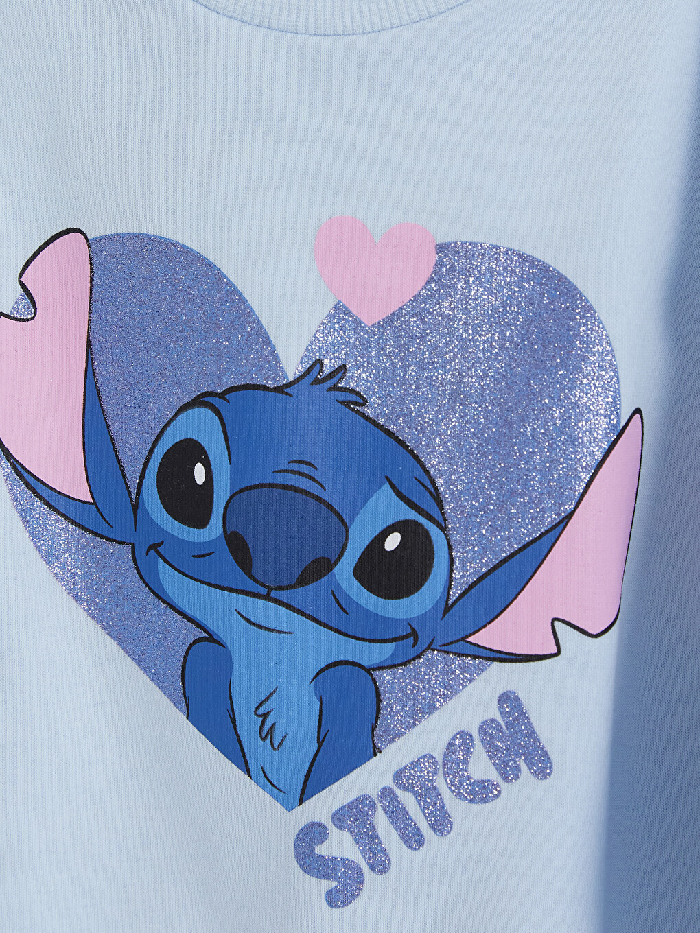 Crew Neck Stitch Printed Girls' Sweatshirt And Sweatpants-2