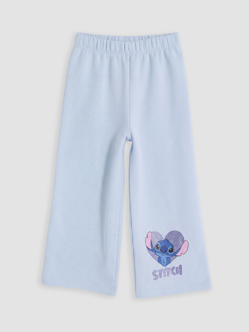 Crew Neck Stitch Printed Girls' Sweatshirt And Sweatpants-5