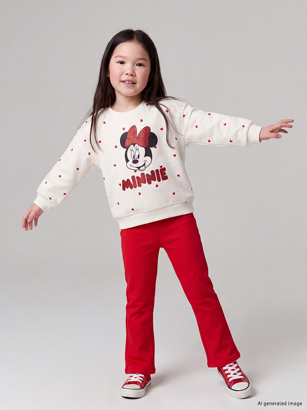  Minnie Mouse Printed Girls' Set