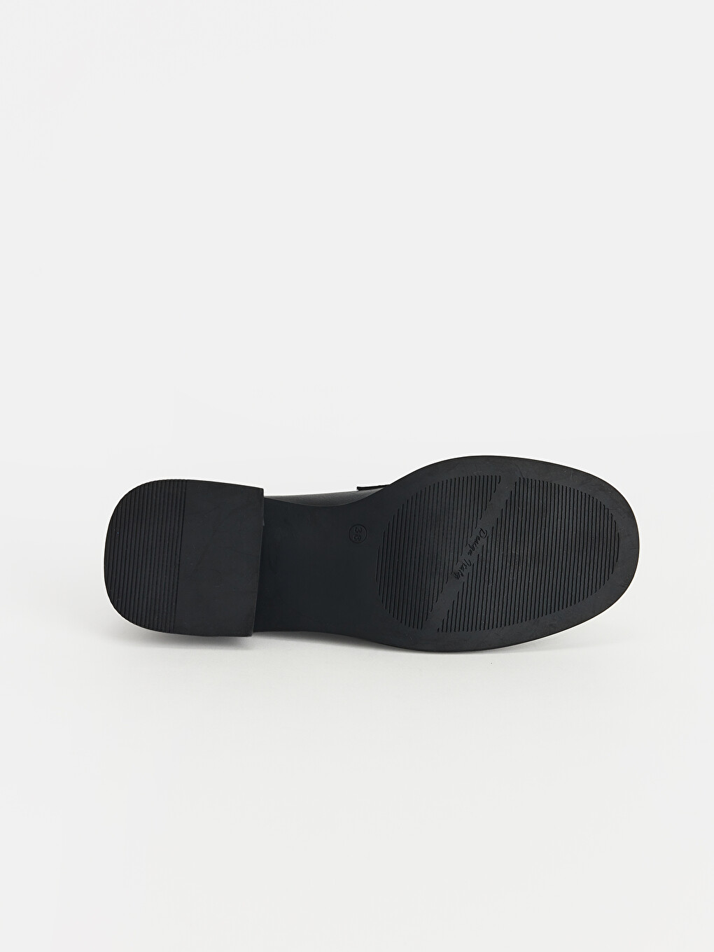 Siyah Deri Görünümlü Kadın Loafer-3