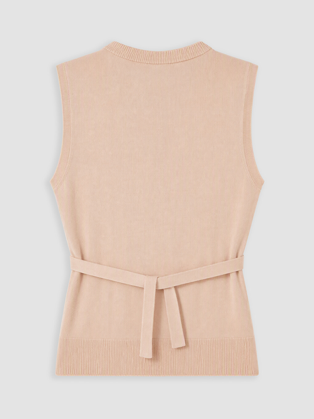 Woman Pink Knit Gilet-2