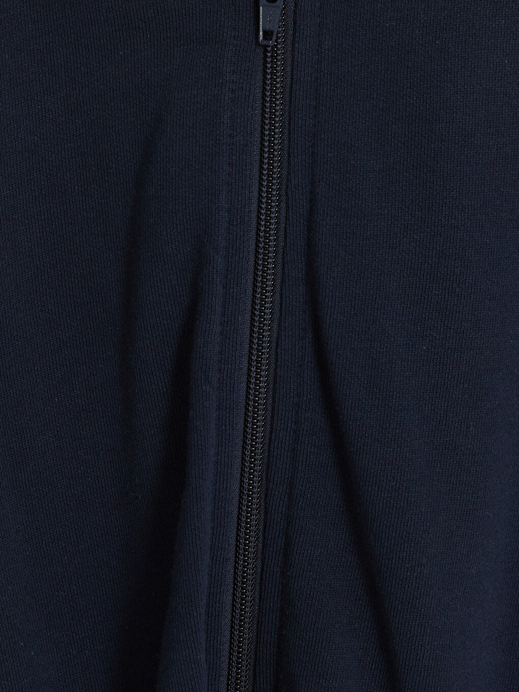 Lacivert Kapüşonlu Erkek Çocuk Fermuarlı Sweatshirt-1