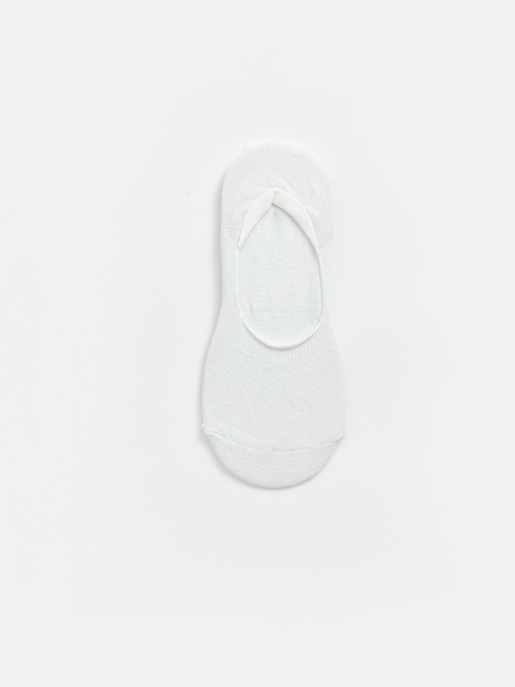 Woman White Invisible Socks-1