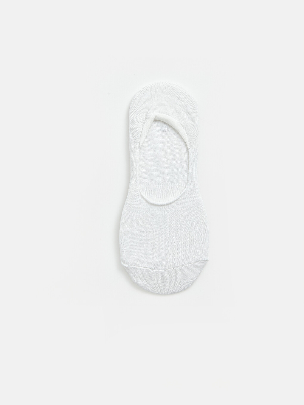 Woman White Invisible Socks-1