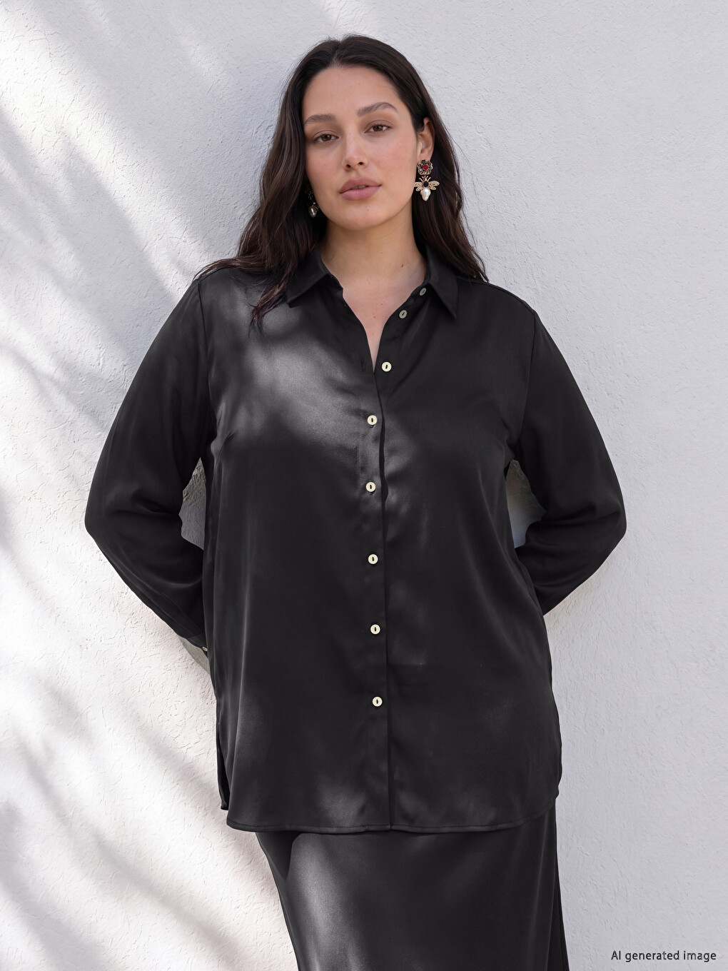 Woman Black Shirt