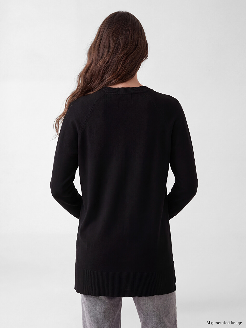 Women's Basic Knitwear Tunic-3