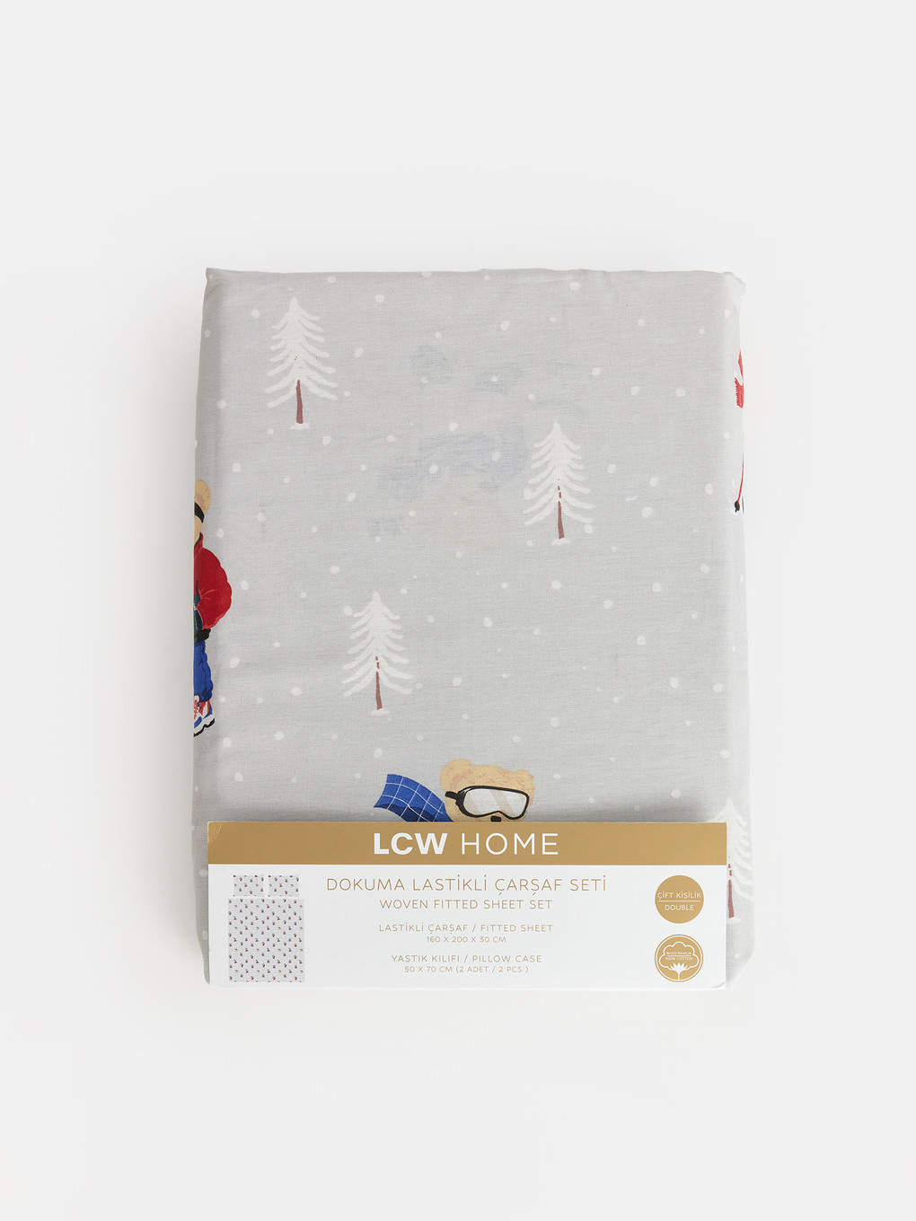 Bear Teddy Printed Cotton Double Sheet-2