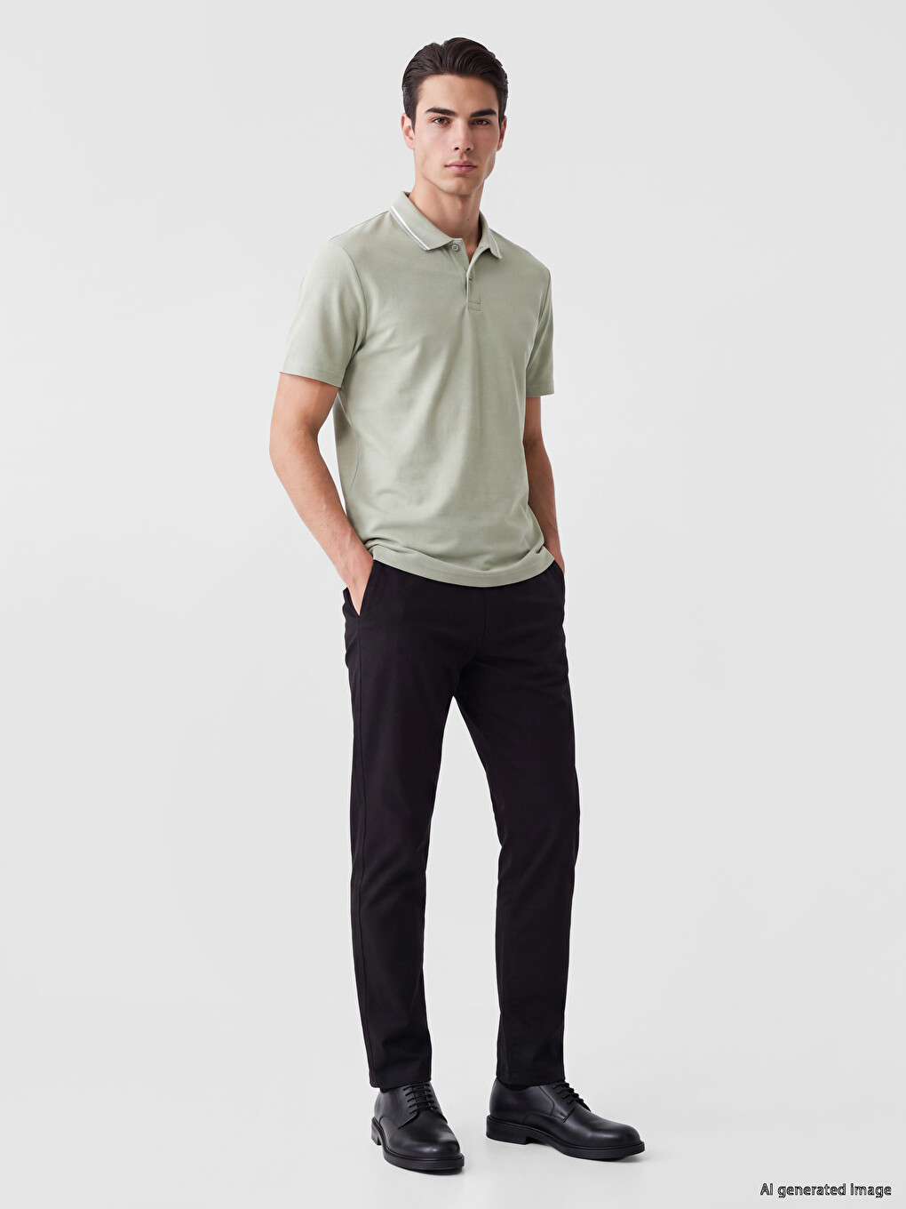 Polo Collar Jersey Men's T-shirt-1