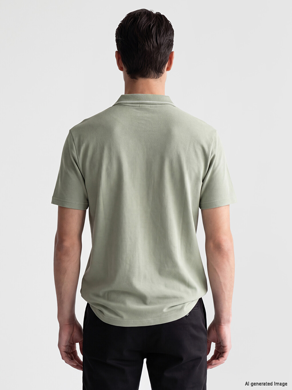 Polo Collar Jersey Men's T-shirt-3