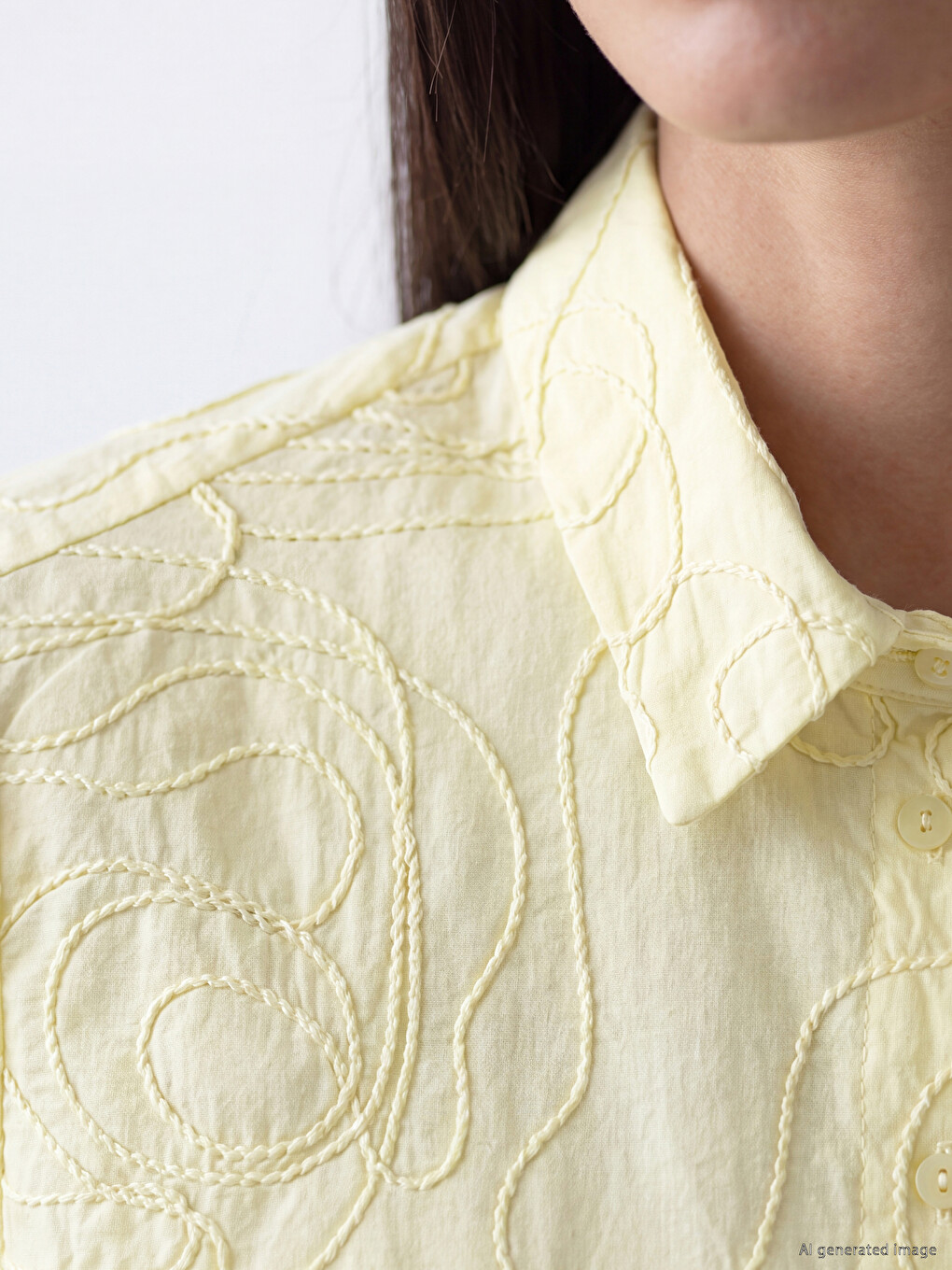 Short Sleeve Embroidered Women's Shirt-2